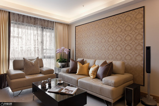 新古典风格公寓时尚沙发背景墙效果图