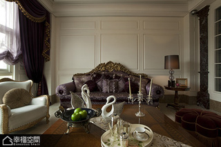 欧式风格别墅古典沙发背景墙效果图