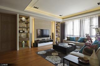 中式风格公寓古典客厅设计图纸