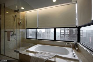 混搭风格公寓白色浴缸效果图