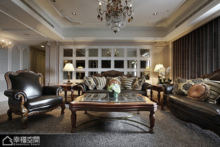 新古典风格公寓浪漫沙发背景墙装修图片