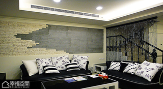 东南亚风格别墅唯美沙发背景墙设计图纸