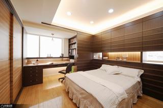 日式风格公寓温馨卧室背景墙设计
