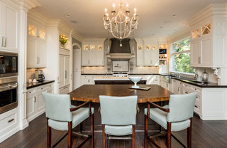 新古典风格客厅富裕型140平米以上中式餐桌效果图