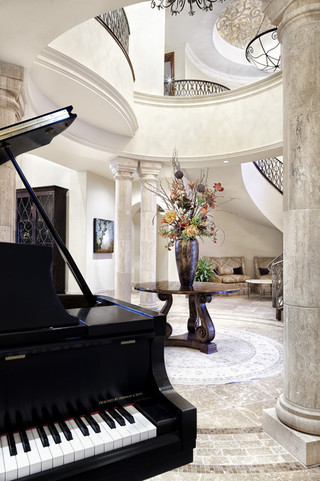 欧式风格家具豪华型140平米以上客厅过道吊顶设计