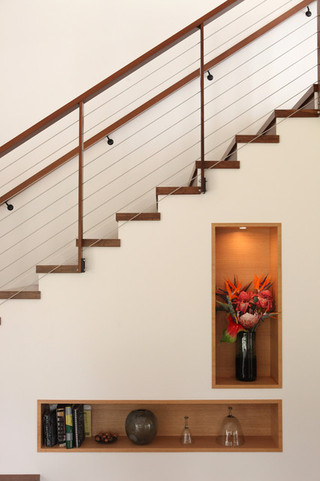 现代简约风格卧室经济型140平米以上实木楼梯设计图