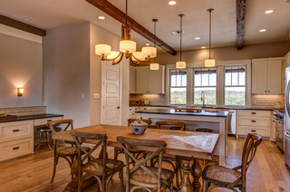 新古典风格客厅富裕型140平米以上开放式厨房客厅设计