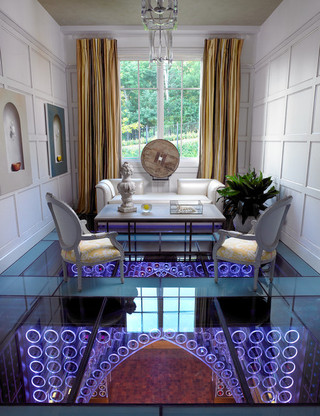 混搭风格客厅富裕型140平米以上折叠餐桌图片