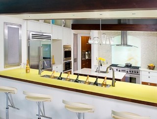 混搭风格富裕型140平米以上开放式厨房餐厅设计图