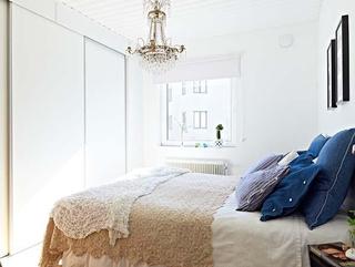 北欧风格舒适卧室壁纸旧房改造平面图