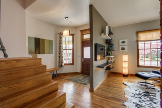 新古典风格客厅富裕型140平米以上实木楼梯设计