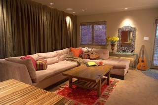 混搭风格客厅富裕型140平米以上多功能沙发床图片