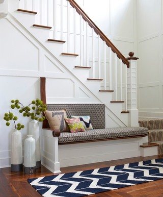 简约风格3层别墅小清新白色地毯室内旋转楼梯设计图