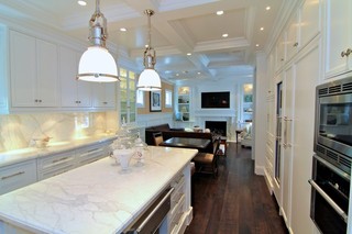 欧式风格客厅一层别墅及唯美白色厨房装修图片
