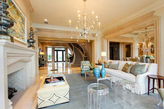 欧式风格客厅一层半小别墅低调奢华白色室内2012客厅效果图