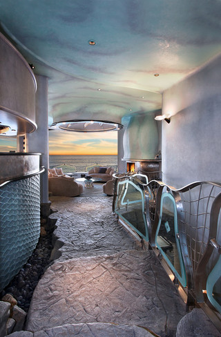 地中海风格2层别墅唯美蓝色卧室2014客厅设计