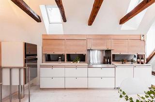 北欧风格复式舒适110平米开放式厨房效果图