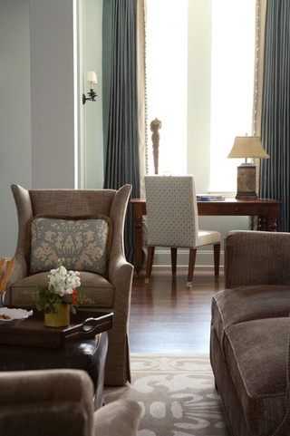 中式简约风格四房以上富裕型140平米以上2013客厅窗帘设计图纸