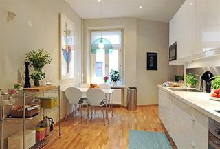 北欧风格三居室温馨90平米开放式厨房改造