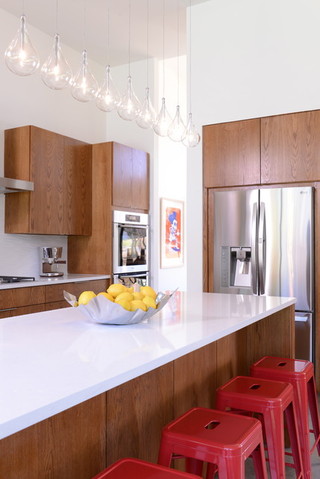 现代简约风格餐厅大方简洁客厅冷色调厨房吧台装修图片