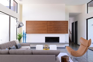 现代简约风格卧室大方简洁客厅冷色调家庭电视背景墙设计图