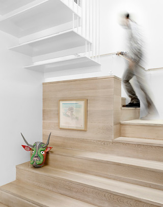 现代loft风格浪漫婚房布置实木楼梯设计图纸