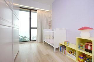 现代简约风格公寓时尚白色婴儿房设计