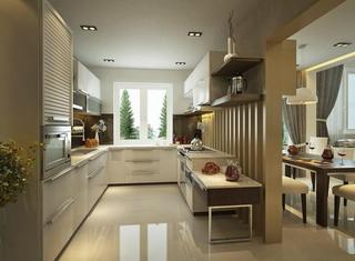 现代简约风格公寓艺术厨房设计图