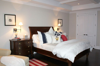 美式风格复式卧室舒适白色橱柜10平卧室效果图