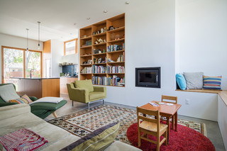 现代简约风格卧室一层半别墅简洁原木色家居2013现代客厅效果图