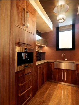 现代简约风格卧室2014年别墅稳重咖啡色橱柜设计图
