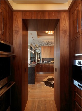 现代简约风格厨房2014年别墅稳重咖啡色欧式走廊设计图