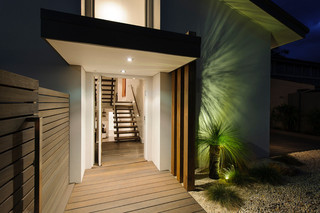 现代简约风格卧室三层别墅及唯美米色实木楼梯设计图纸