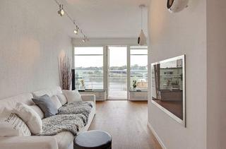 北欧风格二居室简洁白色简约客厅装潢