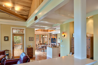 美式乡村风格富裕型140平米以上客厅过道吊顶设计图纸