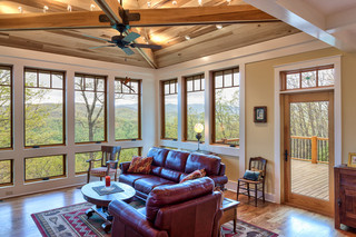 美式乡村风格客厅富裕型140平米以上真皮沙发效果图