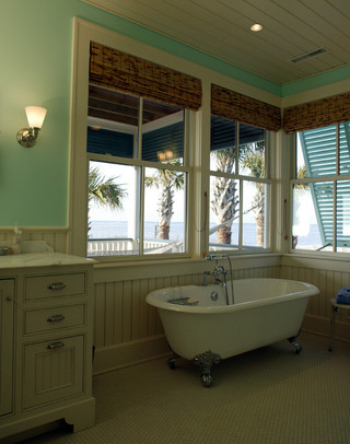 地中海风格客厅富裕型140平米以上独立式浴缸效果图