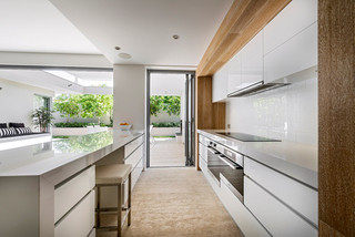 现代简约风格厨房富裕型140平米以上家装厨房吊顶改造