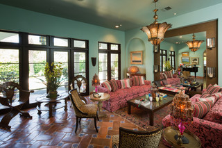地中海风格室内300平别墅富裕型140平米以上 客厅装修效果图