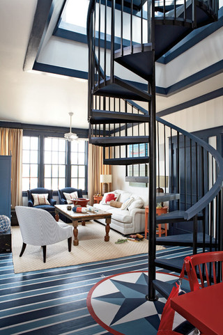 混搭风格度假别墅富裕型140平米以上铁艺楼梯扶手设计图纸