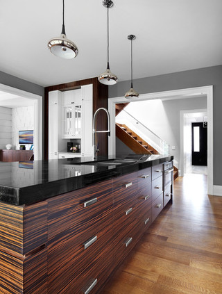 现代简约风格卫生间富裕型140平米以上半开放式厨房装修