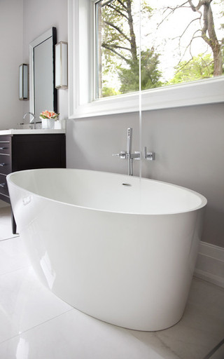 现代简约风格卧室富裕型140平米以上独立式浴缸效果图