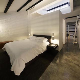 现代简约风格公寓温馨黑白卧室卧室背景墙效果图