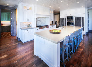 欧式风格客厅富裕型140平米以上6平米厨房装修图片