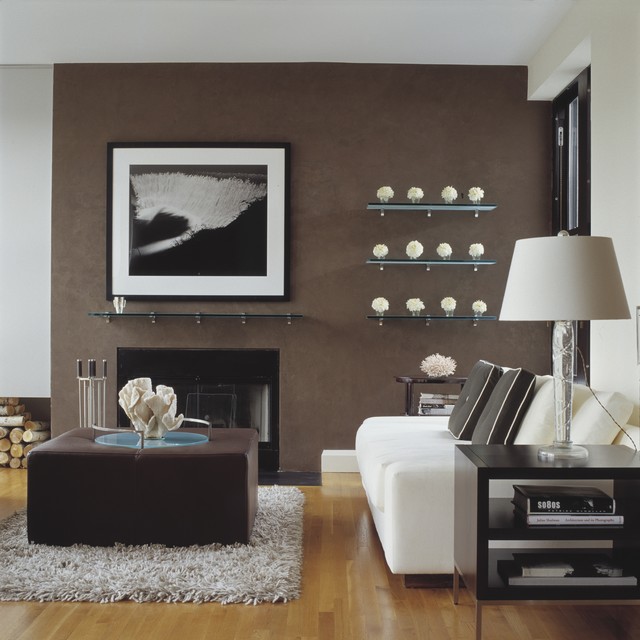 现代简约风格公寓装修 实木地板搭配沙发背景墙