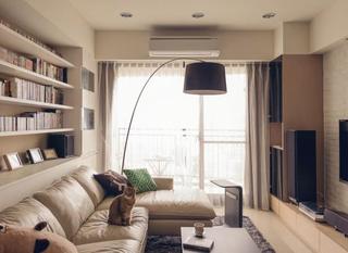 现代简约风格公寓舒适白色客厅吊顶效果图
