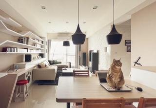 现代简约风格公寓舒适原木色四人餐桌图片