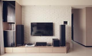 现代简约风格公寓舒适黑白电视背景墙设计