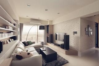 现代简约风格公寓舒适黑白客厅装修