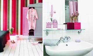 北欧风格可爱粉色80平米洗手台设计师的家